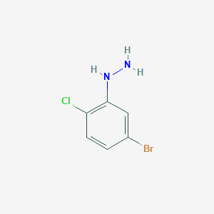 molecular formula C6H6BrClN2 B1400582 (5-溴-2-氯苯基)肼 CAS No. 98141-96-9