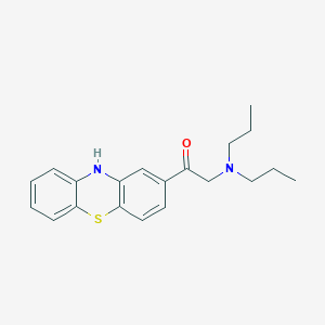 molecular formula C20H24N2OS B14005821 2-(dipropylamino)-1-(10H-phenothiazin-2-yl)ethanone CAS No. 10554-00-4