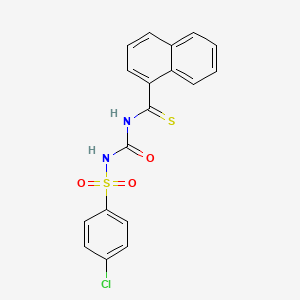 1-(4-Chlorophenyl)sulfonyl-3-(naphthalene-1-carbothioyl)urea