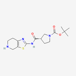 molecular formula C16H24N4O3S B14005867 tert-butyl (3S)-3-(4,5,6,7-tetrahydro-[1,3]thiazolo[5,4-c]pyridin-2-ylcarbamoyl)pyrrolidine-1-carboxylate 