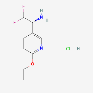 (R)-1-(6-Ethoxypyridin-3-yl)-2,2-difluoroethan-1-amine hydrochloride