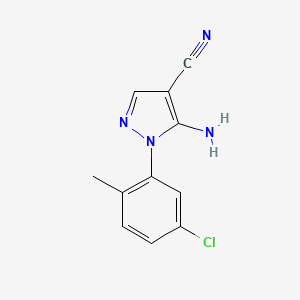 molecular formula C11H9ClN4 B1400594 5-氨基-1-(5-氯-2-甲基苯基)-1H-吡唑-4-碳腈 CAS No. 1159678-51-9