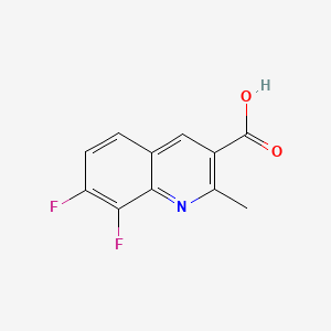 molecular formula C11H7F2NO2 B14005952 7,8-Difluoro-2-methylquinoline-3-carboxylic acid 