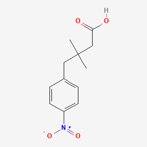 molecular formula C12H15NO4 B14005954 3,3-Dimethyl-4-(4-nitrophenyl)butanoic acid CAS No. 33209-64-2