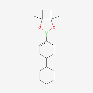 2-(4-Cyclohexylcyclohex-1-en-1-yl)-4,4,5,5-tetramethyl-1,3,2-dioxaborolane