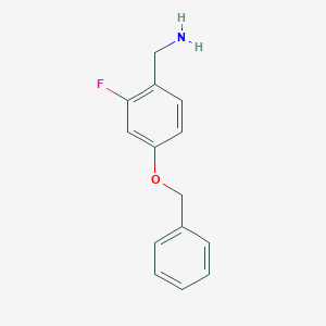 B1400596 4-Benzyloxy-2-fluorobenzylamine CAS No. 1185095-34-4