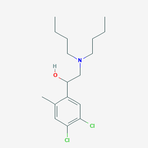 molecular formula C17H27Cl2NO B14005969 2-(Dibutylamino)-1-(4,5-dichloro-2-methylphenyl)ethanol CAS No. 5431-55-0