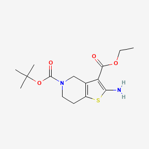 molecular formula C15H22N2O4S B1400598 2-氨基-5-Boc-6,7-二氢-4H-噻吩并[3,2-c]吡啶-3-羧酸乙酯 CAS No. 1101856-88-5