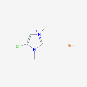 molecular formula C5H8BrClN2 B14005988 5-Chloro-1,3-dimethyl-1H-imidazol-3-ium bromide CAS No. 7468-62-4