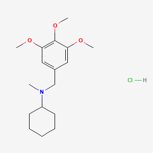 molecular formula C17H28ClNO3 B14005992 N-methyl-N-[(3,4,5-trimethoxyphenyl)methyl]cyclohexanamine CAS No. 86029-65-4