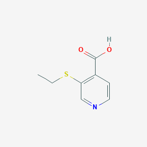 molecular formula C8H9NO2S B1400600 3-(乙硫基)吡啶-4-羧酸 CAS No. 1192021-94-5
