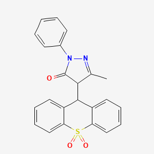 4-(10,10-dioxo-9H-thioxanthen-9-yl)-5-methyl-2-phenyl-4H-pyrazol-3-one