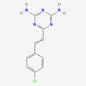 6-[2-(4-Chlorophenyl)ethenyl]-1,3,5-triazine-2,4-diamine