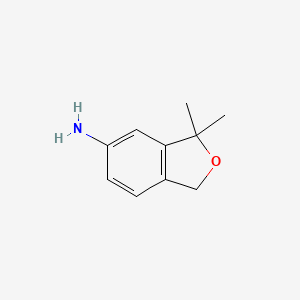 molecular formula C10H13NO B14006044 3,3-Dimethyl-1,3-dihydro-2-benzofuran-5-amine 