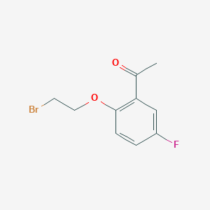 molecular formula C10H10BrFO2 B1400606 1-[2-(2-Bromoethoxy)-5-fluorophenyl]ethanone CAS No. 1282530-48-6
