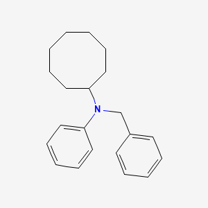 molecular formula C21H27N B14006066 N-Benzyl-N-phenyl-cyclooctanamine CAS No. 13310-08-2