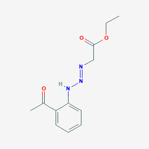 molecular formula C12H15N3O3 B14006069 Ethyl [(1E)-3-(2-acetylphenyl)triaz-1-en-1-yl]acetate CAS No. 87604-94-2