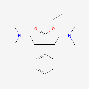 Ethyl 4-(dimethylamino)-2-[2-(dimethylamino)ethyl]-2-phenylbutanoate