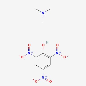 molecular formula C9H12N4O7 B14006098 N,N-dimethylmethanamine; 2,4,6-trinitrophenol CAS No. 7468-01-1