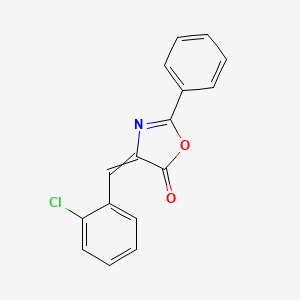 molecular formula C16H10ClNO2 B14006111 4-[(2-Chlorophenyl)methylidene]-2-phenyl-1,3-oxazol-5-one 