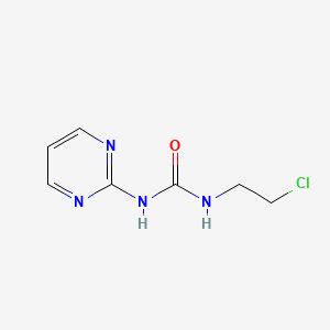 molecular formula C7H9ClN4O B14006115 1-(2-Chloroethyl)-3-(pyrimidin-2-yl)urea CAS No. 63706-94-5