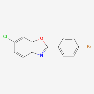 molecular formula C13H7BrClNO B14006119 2-(4-Bromophenyl)-6-chloro-1,3-benzoxazole 