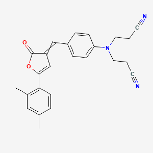 3-[N-(2-cyanoethyl)-4-[[5-(2,4-dimethylphenyl)-2-oxofuran-3-ylidene]methyl]anilino]propanenitrile