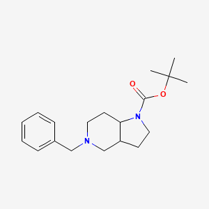 molecular formula C19H28N2O2 B1400618 tert-butyl 5-benzyloctahydro-1H-pyrrolo[3,2-c]pyridine-1-carboxylate CAS No. 1147421-99-5