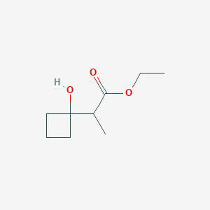 molecular formula C9H16O3 B1400621 Ethyl 2-(1-Hydroxycyclobutyl)propanoate CAS No. 1132814-61-9