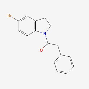 molecular formula C16H14BrNO B1400624 5-bromo-1-(phenylacetyl)-2,3-dihydro-1H-indole CAS No. 928321-92-0