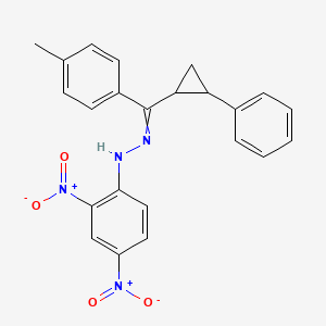 molecular formula C23H20N4O4 B14006274 1-(2,4-Dinitrophenyl)-2-[(4-methylphenyl)(2-phenylcyclopropyl)methylidene]hydrazine CAS No. 14533-16-5