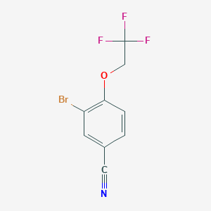 molecular formula C9H5BrF3NO B1400628 3-Bromo-4-(2,2,2-trifluoroethoxy)benzonitrile CAS No. 1065640-69-8