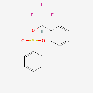 molecular formula C15H13F3O3S B14006312 2,2,2-Trifluoro-1-phenylethyl p-toluenesulfonate CAS No. 13652-13-6