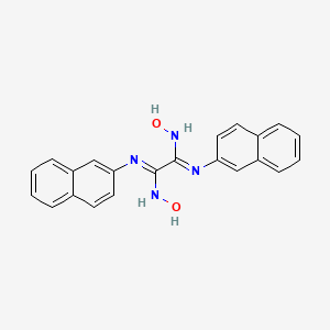 molecular formula C22H18N4O2 B14006322 N~1~-Hydroxy-N~2~,N'~1~-di(naphthalen-2-yl)-2-nitrosoethene-1,1,2-triamine CAS No. 87259-65-2