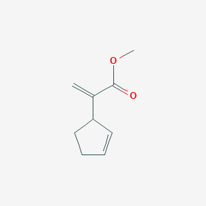 molecular formula C9H12O2 B14006326 Methyl 2-cyclopent-2-en-1-ylprop-2-enoate CAS No. 78804-67-8