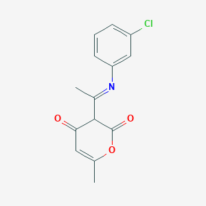 3-[N-(3-chlorophenyl)-C-methylcarbonimidoyl]-6-methylpyran-2,4-dione