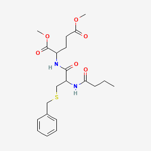 Dimethyl 2-[[3-benzylsulfanyl-2-(butanoylamino)propanoyl]amino]pentanedioate