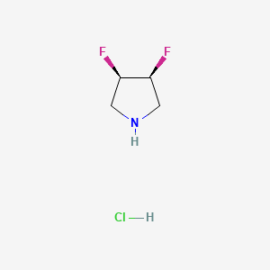 molecular formula C4H8ClF2N B1400639 顺式-3,4-二氟吡咯烷盐酸盐 CAS No. 869481-94-7
