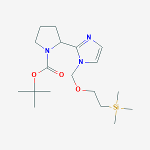 molecular formula C18H33N3O3Si B14006408 Tert-butyl 2-[1-(2-trimethylsilylethoxymethyl)imidazol-2-yl]pyrrolidine-1-carboxylate 