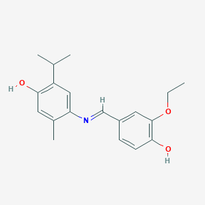 (4Z)-2-Ethoxy-4-{[4-hydroxy-2-methyl-5-(propan-2-yl)anilino]methylidene}cyclohexa-2,5-dien-1-one