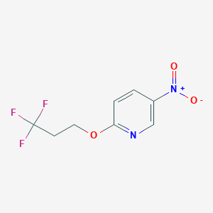 molecular formula C8H7F3N2O3 B1400642 5-Nitro-2-(3,3,3-trifluoropropoxy)pyridine CAS No. 1255649-71-8