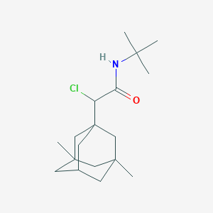 molecular formula C18H30ClNO B14006448 N-tert-Butyl-2-chloro-2-(3,5-dimethyltricyclo[3.3.1.1~3,7~]decan-1-yl)acetamide CAS No. 36094-49-2