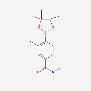molecular formula C16H24BNO3 B1400645 N,N,3-三甲基-4-(4,4,5,5-四甲基-1,3,2-二恶杂硼环丁烷-2-基)苯甲酰胺 CAS No. 1253926-81-6