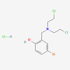 molecular formula C11H15BrCl3NO B14006459 2-[Bis(2-chloroethyl)aminomethyl]-4-bromo-phenol CAS No. 6304-72-9