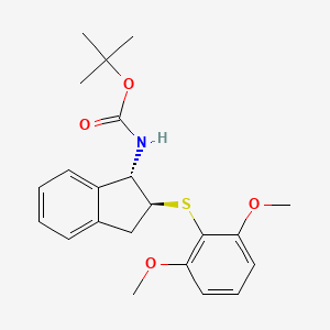 tert-Butyl ((1S,2S)-2-((2,6-dimethoxyphenyl)thio)-2,3-dihydro-1H-inden-1-yl)carbamate