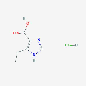 molecular formula C6H9ClN2O2 B1400648 4-乙基-1H-咪唑-5-羧酸盐酸盐 CAS No. 701298-44-4