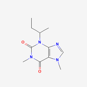 molecular formula C11H16N4O2 B14006493 3-Butan-2-yl-1,7-dimethylpurine-2,6-dione CAS No. 7464-83-7