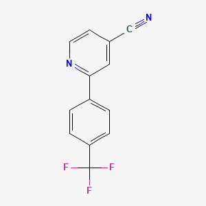 molecular formula C13H7F3N2 B1400650 2-(4-(三氟甲基)苯基)异烟腈 CAS No. 1257437-26-5