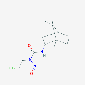 molecular formula C13H22ClN3O2 B14006501 1-(2-Chloroethyl)-1-nitroso-3-(1,7,7-trimethylbicyclo[2.2.1]hept-2-yl)urea CAS No. 14039-09-9