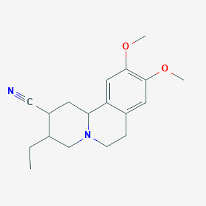 3-ethyl-9,10-dimethoxy-2,3,4,6,7,11b-hexahydro-1H-benzo[a]quinolizine-2-carbonitrile